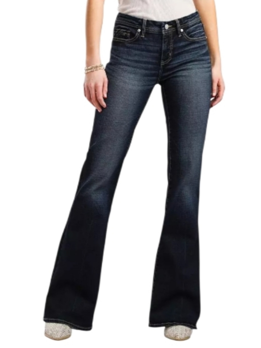 NWOT Buckle Black Fit No. 53 Flare Mid-Rise Denim Jeans